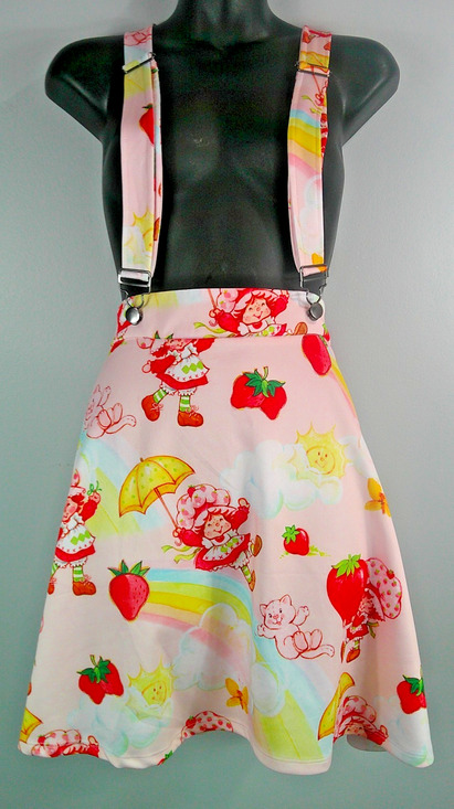Strawberry Shortcake Dresses & Skirts - Strawberry Shortcake Women's Skirt Sz XL Suspender A-line Hot Topic